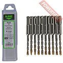 Бур SDS-Plus 6х50/110 мм 2 грани 10 шт D.BOR V Plus 240466