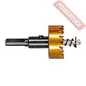 Коронка по металлу HSS TiN 32 мм цилиндрический хвостовик 8 мм ELITECH 1820.140900