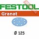 Шлифовальный круг FESTOOL Granat STF D125/90 P1500 GR/50