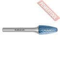 Борфреза твердосплавная с покрытием Blue-Tec форма F 8х20х6х65 мм насечка HP-1 KARNASCH 11.5057-035