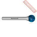 Борфреза твердосплавная с покрытием Blue-Tec форма D 5х4х6х50 мм насечка HP-2 KARNASCH 11.5030-048